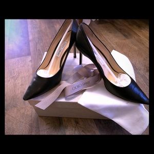 Jimmy Choo Romy 85 in black kid leather